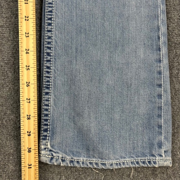 BKE Aiden Jeans Mens 32R Light Wash Slim Straight Leg Bootcut Denim Pants - Picture 11 of 13